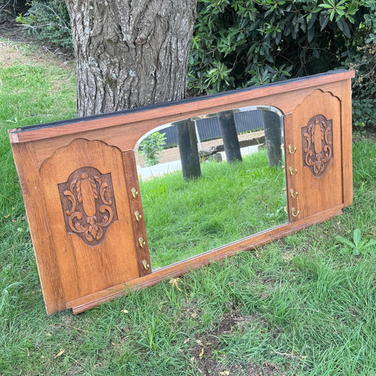 Espejo de roble biselado