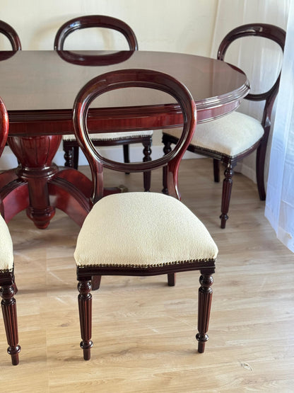 Juego de comedor victoriano